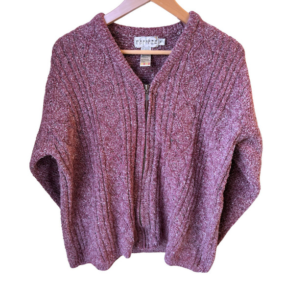 Vintage Weekend Editon zip up knit sweater - Picture 1 of 4